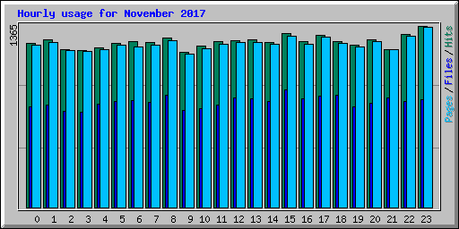 Hourly usage for November 2017