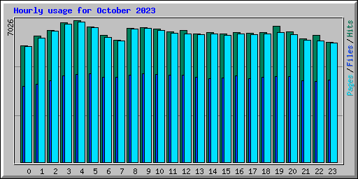 Hourly usage for October 2023